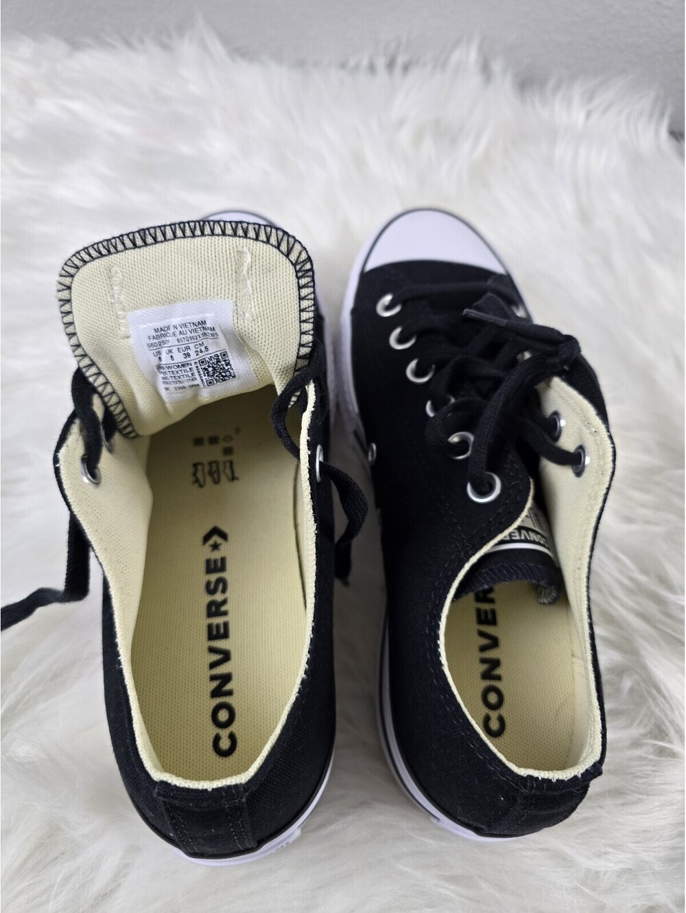 New In Box Black PLATFORM CHUCK TAYLOR Converse Shoes Size 8 Chuck Taylor - Picture 5 of 9